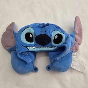 Disney Stitch Hooded Travel Neck Pillow
